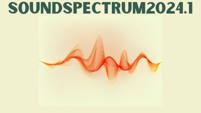 Image of red soundwaves below concert title, SoundSpectrum2024.1