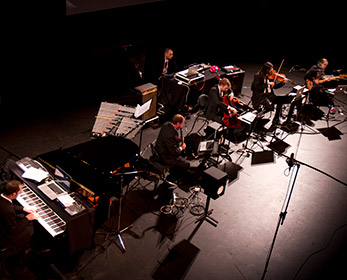 Photo of WAAPA musicians and researchers on stage