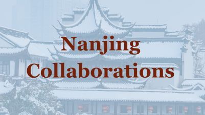 Image of Chinese pagoda behind concert title Nanjing Collaborations